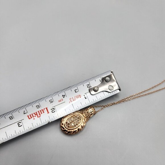 Chuck Clemency 925 Sterling Silver Champagne Diamond Pendant Rose Gold Plated - Picture 13 of 14